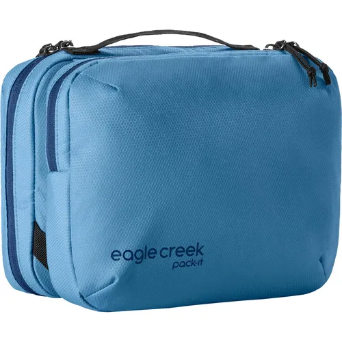 Eagle Creek Kulturbeutel Pack-It Trifold - 25 cm, blau, aus recyceltem PET, ideal für umweltbewusste Reisende