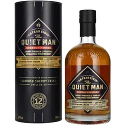 The Quiet Man AN FEAR CIUIN 12 Year Old SHERRY FINISHED 46% Vol. 0,7l in Geschenkbox - Whisky mit 12 Jahren Reifung, veredelt in Oloroso Sherryfässern für ein süß-würziges Aroma. Ideal für puren Genuss oder edle Cocktails, perfekt zu Schokolade und gereiftem Käse.