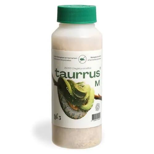 M&S Reptilien TAURRUS M - Raubmilben zur Milbenbekämpfung für Reptilien - Gesundheitsprodukte für Reptilien & Amphibien. Effektive Raubmilben zur Bekämpfung von Parasiten und Milben, kühl lagern für optimale Wirkung.