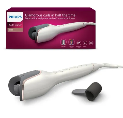 Philips BHB878/00 MoistureProtect Auto-Curler - Automatischer Lockenstab mit MoistureProtect-Technologie für langanhaltende, gesunde Locken bei 170 °C. Ideal für müheloses Styling.