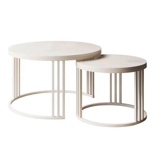 Lookway Couchtisch LORI 2in1 HOCHGLANZ – Elegantes 2er Set mit runden Platten - Verleihen Sie Ihrem Wohnzimmer Stil mit dem Lookway Couchtisch LORI 2in1. Das edle Set aus zwei Tischen bietet Flexibilität und modernes Design. Die Hochglanzoberflächen reflektieren Licht und sorgen für einen eleganten Akzent.