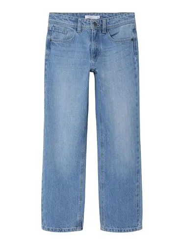 NAME IT Boy Jeans Straight Fit - Bequeme Jungenjeans - Jungen-Jeanshosen aus 80% Baumwolle und 20% recycelter Baumwolle, nachhaltig und bequem für den Alltag.