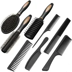 8-teiliges Haarbürsten Set für Pflege & Styling - Umfangreiches 8-teiliges Set mit antistatischen Haarbürsten für alle Haartypen. Die Bürsten entwirren sanft und massieren die Kopfhaut. Ideal für Zuhause und unterwegs – für gesundes, glänzendes Haar!