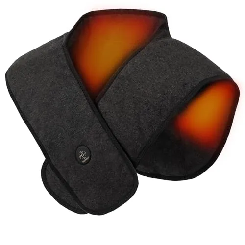 Thermrup Mobiles Wärmekissen für Nacken & Schulter - Wärmekissen zur Behandlung von Schmerzen & Fieber mit innovativem FIR-Heizelement, 3 Temperaturstufen und bis zu 5 Stunden Akkulaufzeit – ideal für mobile Nutzung!
