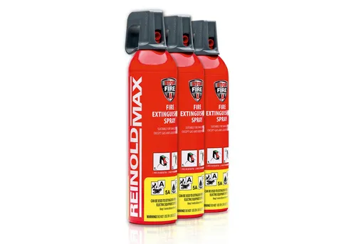 Xenotec Premium Feuerlöschspray – REINOLDMAX - Feuerlöscher für Haushalt, Auto und Grill, handlich und wiederverwendbar, mit Dauerdruck und hoher Löschleistung für verschiedene Brandklassen.