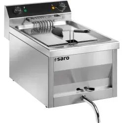 SARO Tisch Fritteuse GASTROLINE 172-4030 – Einzelfritteuse mit Kältezone - Großküchentechnik mit spezieller Kältezone für effizientes Frittieren und einfache Reinigung dank herausnehmbarer Heizelemente. Ideal für präzises Frittieren bis +180 °C.