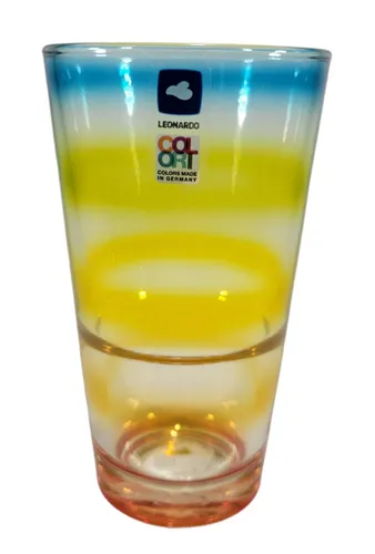 Leonardo Trinkglas EVENT Wasserglas Becher Glas Bunt gestreift Trinkglas 240 ml