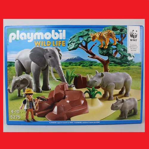 PLAYMOBIL 5275 WWF-Forscher bei afrikanischen Savannentieren Elefanten Zoo NEU