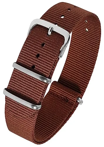 Excellanc NATO Uhrenarmband Stoff Nylon | Ersatzarmband Textil Nylon Herren Damen | Uhrenarmband NATO Strap – Stoff Armband Uhr mehrfarbig robust & komfortabel