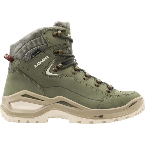 LOWA Damen Multifunktionsstiefel RENEGADE EVO GTX MID WS – Komfortabel und stylisch - Beliebter Wanderschuh mit perfekter Passform und tollem Design. Der RENEGADE EVO GTX MID bietet ausreichend Platz für die Zehen und überzeugt durch seine vielseitige Einsatzfähigkeit.