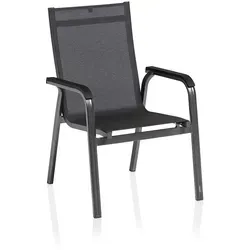 Kettler Stapelsessel BASIC+ PREMIUM - Hochwertiger Aluminiumstuhl für den Garten - Gartenstühle mit hohem Sitzkomfort, wetterfestem Outdoorgewebe und elegantem Design. Ideal für entspannte Stunden im Freien.