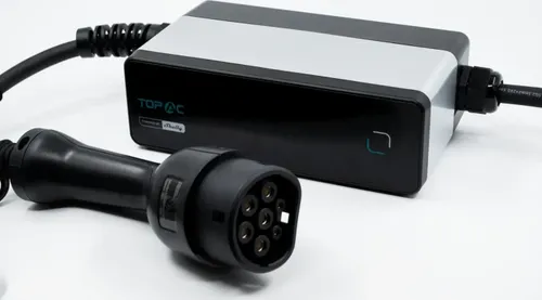 Shelly PbS TopAC Portable EV Charger 11kW - Tragbares 11kW Ladegerät für Elektroautos, ideal für Zuhause und unterwegs. Mit WLAN und Bluetooth für einfache Steuerung und dynamisches Lastmanagement.