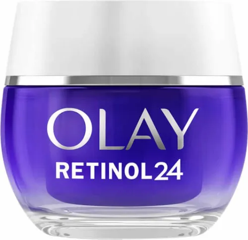 Olay Retinol 24 Nachtcreme für das Gesicht - Nachtpflege mit Retinol-Komplex und Vitamin E, spendet 24 Stunden Feuchtigkeit und reduziert sichtbar feine Linien und Falten. Dermatologisch getestet für eine seidig weiche Haut.