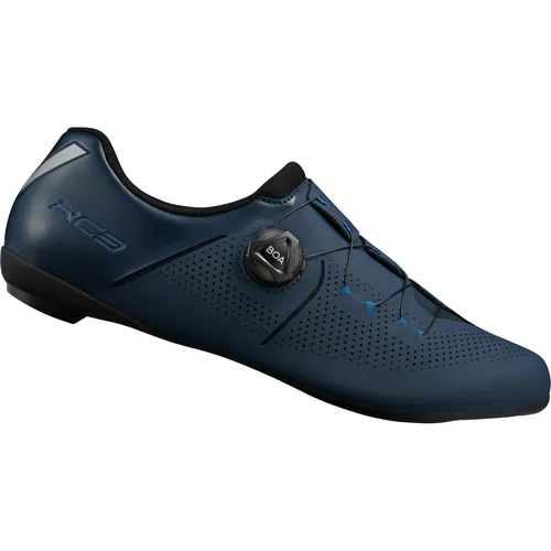 Shimano RC302 navy (N01) 46 - Rennradschuh für Herren & Unisex mit atmungsaktiven Materialien und BOA-Einstellsystem für perfekten Komfort und Stabilität beim Fahren.