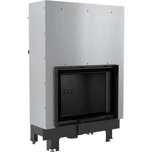KRATKI MBA Wasserführender Kamineinsatz 17 kW mit Schiebetür – Schwarz - Effizienter Kamineinsatz mit hochwertiger Stahlkonstruktion, ideal für Heizsysteme. Modernes Design und komfortable Bedienung durch Lift-Up-Türmechanismus.