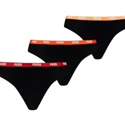 Puma 3P Iconic String Schwarz/Rot Baumwolle Large Damen