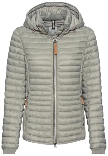 camel active Steppjacke mit Zweiwege-Reißverschluss - Funktionsjacke für Damen mit tailliertem Schnitt, Stehkragen und praktischen Reißverschlusstaschen. Ideal für wechselhaftes Wetter dank der Kapuze und des Zweiwege-Reißverschlusses.