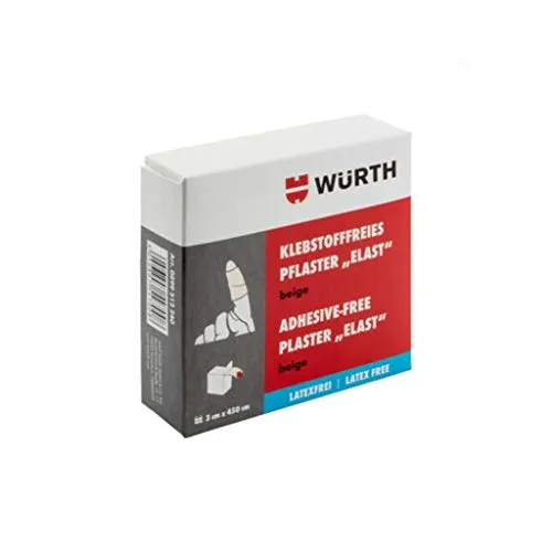 Wurth 0899512240 Elastisches Pflaster ohne Latex, ohne Klebstoff, 3 x 450 cm