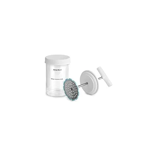 Betty Bossi Rahmblitz Handmixer mit Antirutsch-Boden - Praktischer Handmixer für frischen Schlagrahm, hygienisch und einfach zu reinigen. Mit rutschfestem Boden für sicheren Halt und ideal zum Servieren und Aufbewahren im gleichen Behälter.