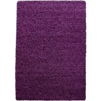 Hochflor-Teppich "Life Shaggy 1500" in Lila - Teppich mit 30 mm Langflor, robust und pflegeleicht, ideal für jeden Wohnraum. Große Farbauswahl für individuelle Gestaltung.