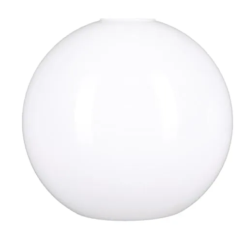 Home4Living Kugelglas Lampenschirm 200mm E27 - Dekorativer Lampenschirm aus handgeblasenem Opalglas, ideal für Tischlampen. Jedes Stück ist ein Unikat mit individuellen Merkmalen.