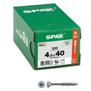 SPAX Universalschrauben T20 Senkkopf WIROX 0191010450405 4,5 mm x 40 mm, 500 St.