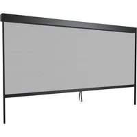 Juskys Seitenwand für Lamellendach Tahiti - Rollo 4 m - Pavillons, 4 x 2,4 m große Seitenwand in Anthrazit für flexiblen Sonnenschutz und mehr Privatsphäre auf Ihrer Terrasse.