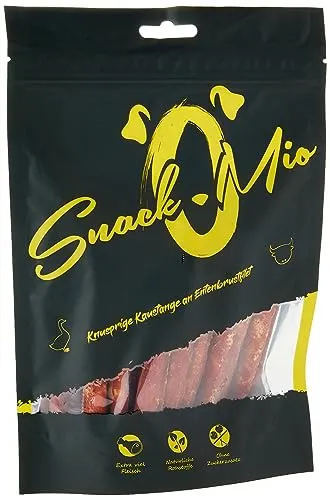 SnackOMio – Premium Hundesnack – Knusprige Kaustange an Entenbrustfilet, getreidefrei, 1er Pack (1 x 200g)