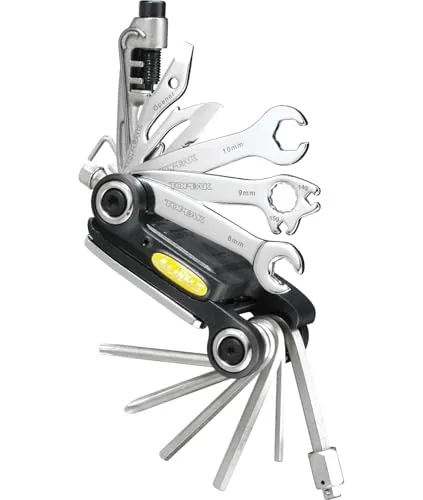 Topeak Alien 2 TT2353 - Multifunktionstool für Radfahrer - Fahrradwerkzeuge mit 26 Funktionen, inklusive Kettenreparatur-Werkzeug und Reifenheber, ideal für schnelle Reparaturen unterwegs.