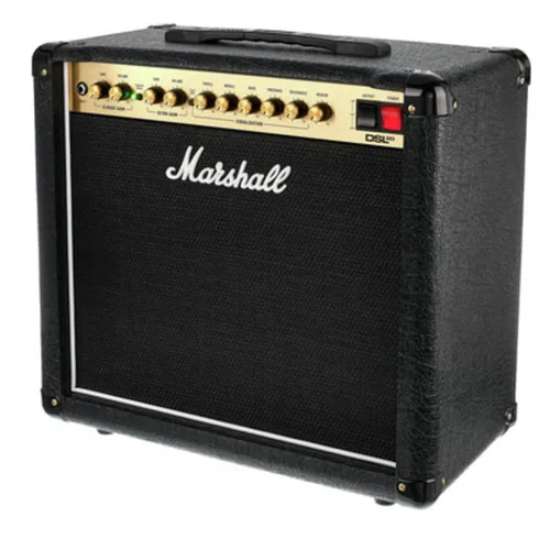 Marshall DSL 20CR Verstärker - 2-Kanal Combo-Verstärker in Schwarz mit 20 W Leistung, ideal für Gitarristen, die kraftvollen Sound und Flexibilität suchen.