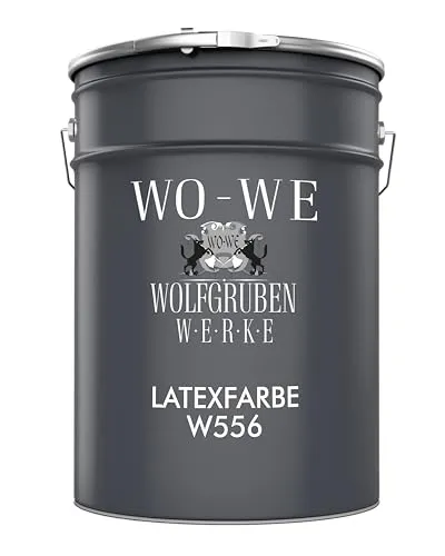WO-WE Latexfarbe Innenweiß 5L - Abwaschbare Wandfarbe für Wohnräume - Hoch strapazierfähige Latexfarbe für Innenräume. Ideal für stark beanspruchte Wände und Decken. Leicht abwaschbar und mit hoher Deckkraft, perfekt für Gewerberäume und private Bereiche.