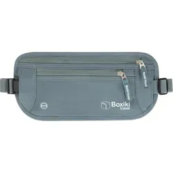 Boxiki Reise Geldgürtel, RFID-Block, für Pass, Brieftasche, Telefon, uni, grau, ideal für Reisen, sicher und praktisch.