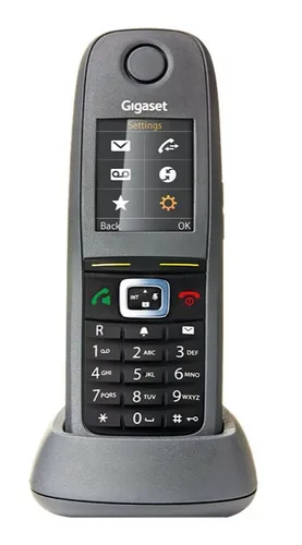 Gigaset R650H PRO - robustes schnurloses DECT-Telefon - Festnetztelefon mit IP65 Schutz für Wasser- und Staubschutz, HD-Voice für brillante Sprachqualität und bis zu 14 Stunden Sprechzeit – ideal für den Arbeitsplatz.