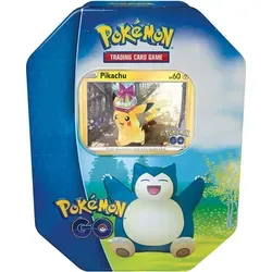 Pokemon GO: Relaxo Snorlax Tin Box - English TCG Cards - 4 Boosterpacks