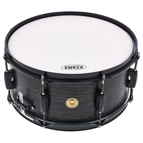 Tama WP1465BK-BOW Snare Drum 14" x 6,5" in Black Oak Wrap - Schlagzeuge - Woodworks Series, 8-lagiger Pappel-Holzkessel für kraftvollen Klang und langlebige Performance, ideal für professionelle Drummer.
