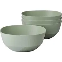 Mepal SILUETA Schale 750 ml 4er Set - Nordic Sage - Schalen & Schüsseln, stoßfestes Geschirr im modernen Design, ideal für Salate und Vorspeisen, spülmaschinen- und mikrowellengeeignet.