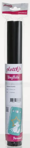 plottiX Vinylfolie permanent 31,50 cm x 1 m schwarz PL0502024