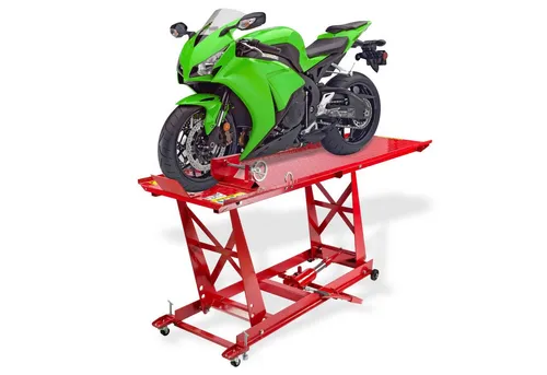 DEMA Motorrad Montagerampe 450 kg - Hydraulische Hebebühne - Hebebühne für Motorräder mit einer Tragkraft von 450 kg, hydraulisch betrieben und ideal für präzise Wartungsarbeiten.