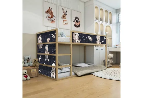 WANDKIND Aufkleber für IKEA KURA Kinderbett - Möbelaufkleber für das IKEA KURA Kinderbett, handgezeichnete, ungiftige Sticker in hervorragender Markenqualität - perfekt für ein kinderfreundliches Zimmer!