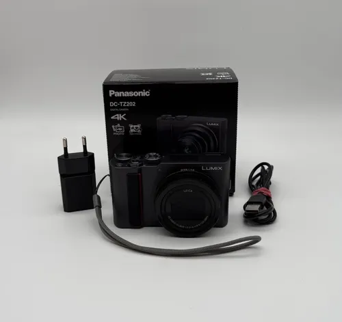 Panasonic Lumix DC-TZ202 schwarz - Kompaktkamera mit 20,1 MP Auflösung und 15x optischem Zoom, ideal für detailreiche Fotos und flexible Aufnahmemöglichkeiten.