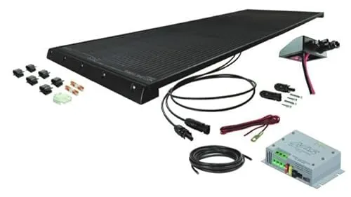 NLS Dual Air Solar-Komplettsystem, 200W, Schwarz, 152x66x4 cm, 12,45 kg, mit MPP-Regler und Montagezubehör