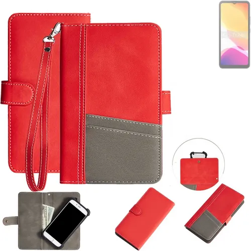 Schutzhülle für Cubot Note 21 rot + grau Wallet Case Bookstyle Hülle