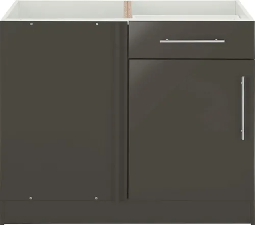 wiho Küchen Eckunterschrank Cali 100 cm breit, Planungsmaß 110 cm, ohne Arbeitsplatte
