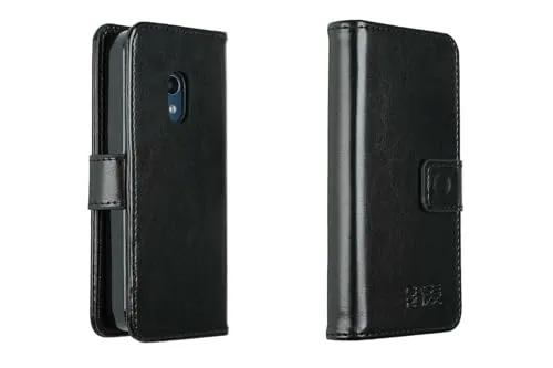 caseroxx Bookstyle Handytasche für Nokia 225 4G (2024) in schwarz – Klapphülle mit Kreditkartenfächern, Magnetverschluss, Standfunktion & Rundumschutz für Display und Gehäuse