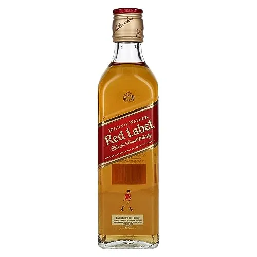 Johnnie Walker Red Label Whisky 40% Vol. 0,35l - Whisky mit kraftvollem Geschmack und ausgewogenen Aromen, ideal für Cocktails oder pur genießbar.