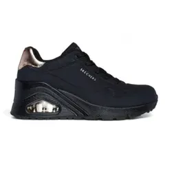 Skechers Uno Wedge Sportschuhe Schwarz EU 37 - Stylische Damen Sneaker mit Skechers Air-Cooled Memory Foam® Innensohle für maximalen Komfort und sichtbarer Skech-Air®-Dämpfung, ideal für den Alltag.