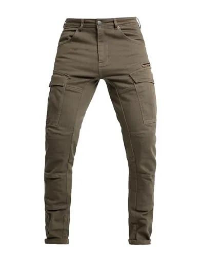John Doe Defender Monolayer Cargo XTM Motorradhose mit Protektoren Olive 34/36 - Motorradhose mit XTM Fiber, bietet optimalen Schutz und Tragekomfort bei jeder Geschwindigkeit. Wasserabweisend und atmungsaktiv, ideal für lange Fahrten.