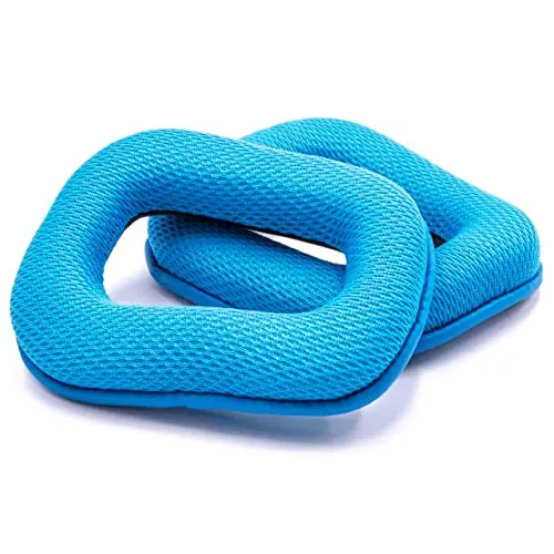 vhbw 2X Ohrpolster kompatibel mit Logitech G430, G930, F450, F430, G450, G35 Kopfhörer Headset, Polyurethan Blau