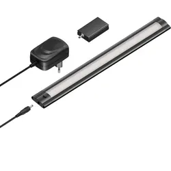 ledscom.de Smarte LED Unterbau-Leuchte SIRIS schwarz matt, flach und WLAN-fähig, 30cm, 370lm - Die flache LED Unterbau-Leuchte SIRIS ist ideal für Küchen und Arbeitsflächen. Sie bietet blendfreies Licht mit 4100 K und lässt sich bequem per Tuya-App oder Sprachbefehl steuern. Einfache Montage und vielseitige Einsatzmöglichkeiten.