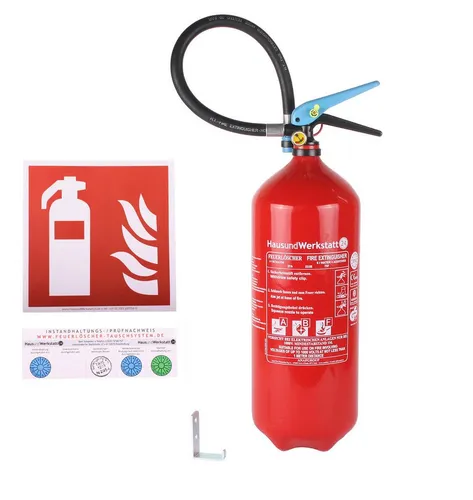 ABF Schaumfeuerlöscher 'Tina' 6L - Ideal gegen Fettbrände - 6L ABF-Schaumfeuerlöscher 'Tina' aus leichtem Aluminium, korrosionsbeständig und mit aktueller Zulassung. Perfekt für Haushalt und Gewerbe, inklusive Wandhalterung und Brandschutzzeichen.